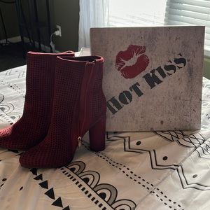Burgundy Hotkiss Booties